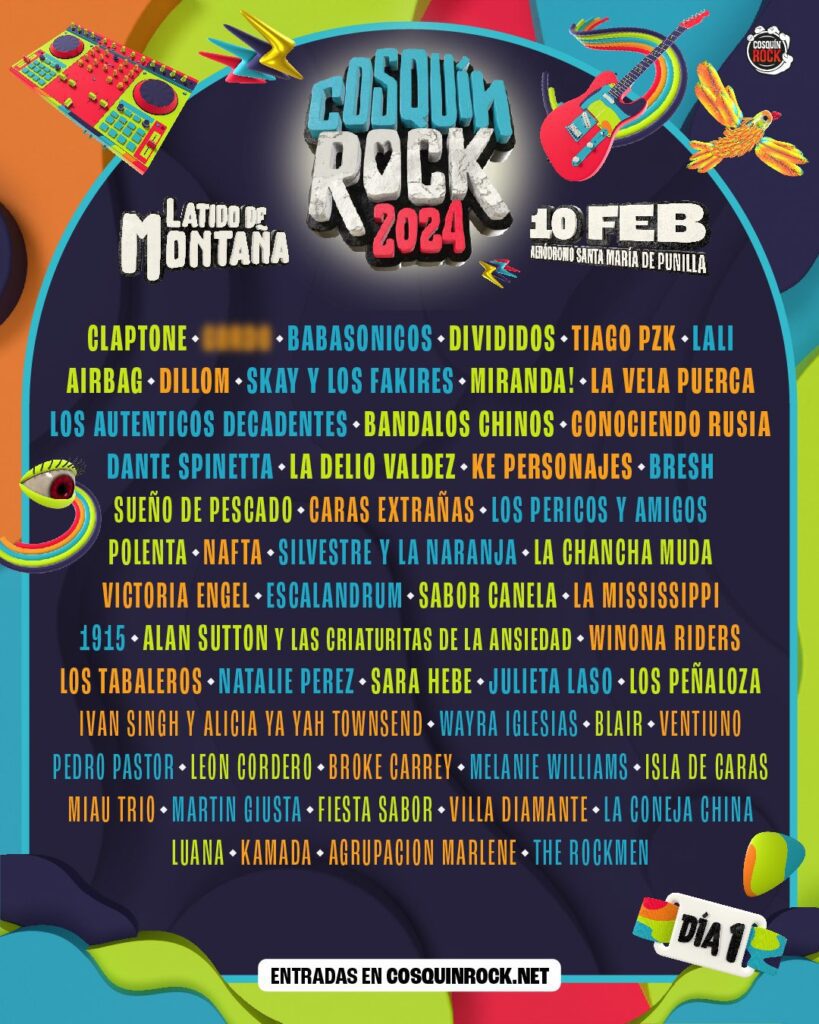 Quienes vienen al Cosquin rock 2024, todos los artistas que estarán en el festival