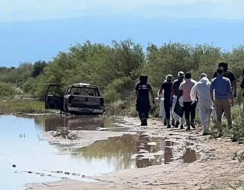 camioneta incendiada en San Martín
