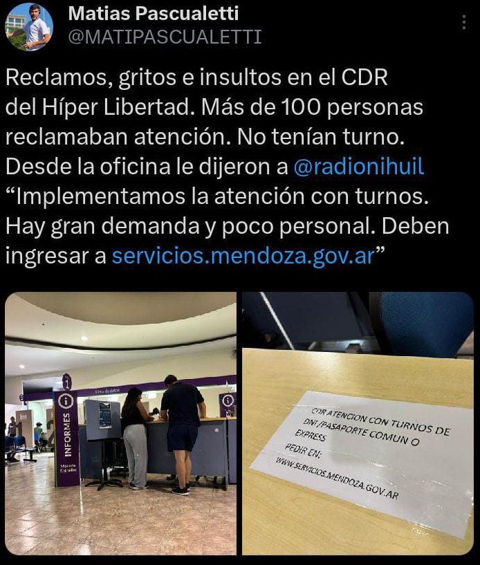 Reclamos en CDR del Hipermercado Libertad