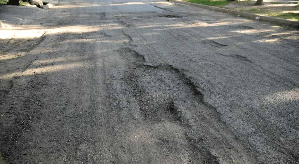 rotura de calles en Mendoza