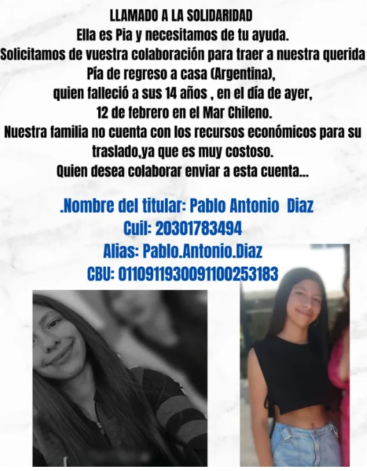 Una joven mendocina de 14 años murió en Chile