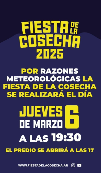 Micros gratis para la Fiesta de la Cosecha