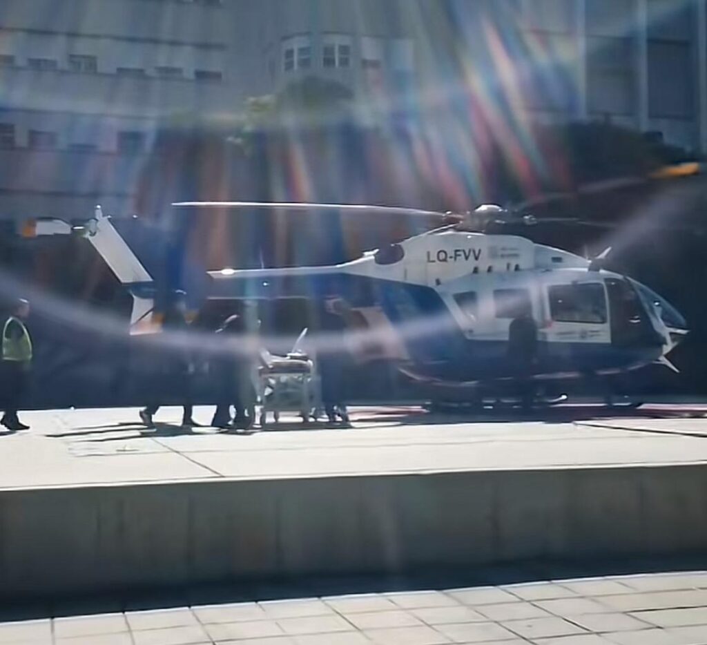 Traslado helicóptero Hospital Central
