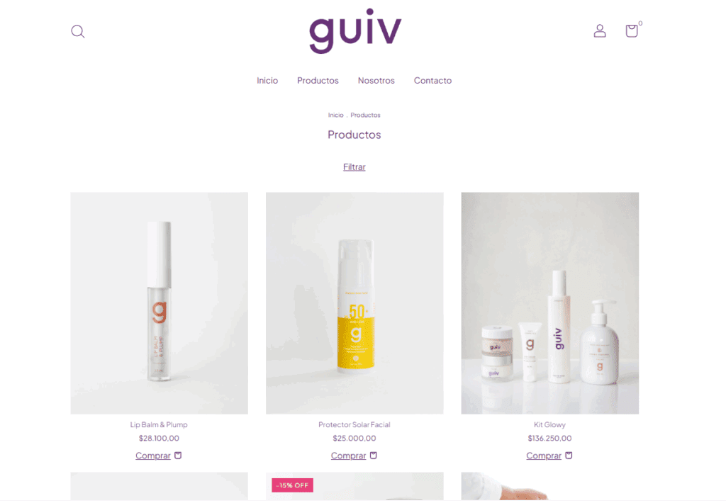 cosméticos Guiv 