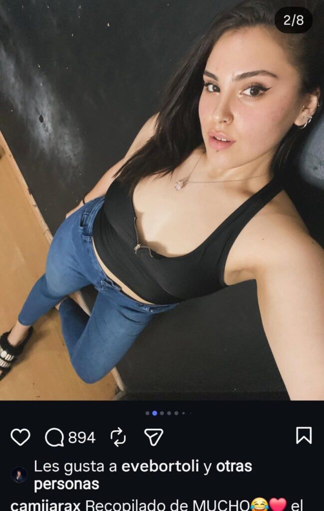 Comparativa de Cami Jara antes de ser famosa y su imagen actual en el streaming.